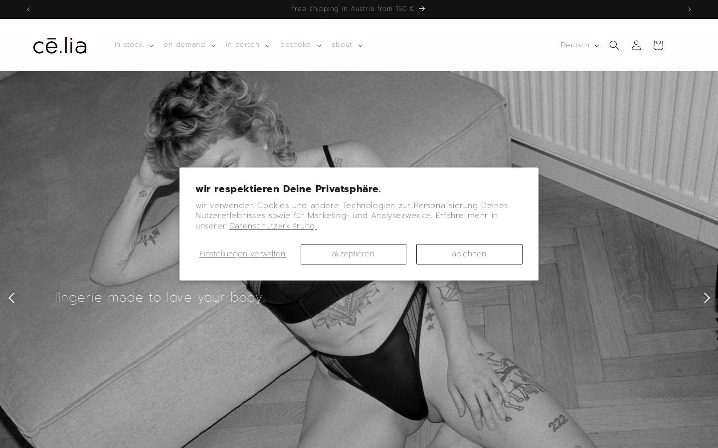 celia-thelabel.com homepage screenshot