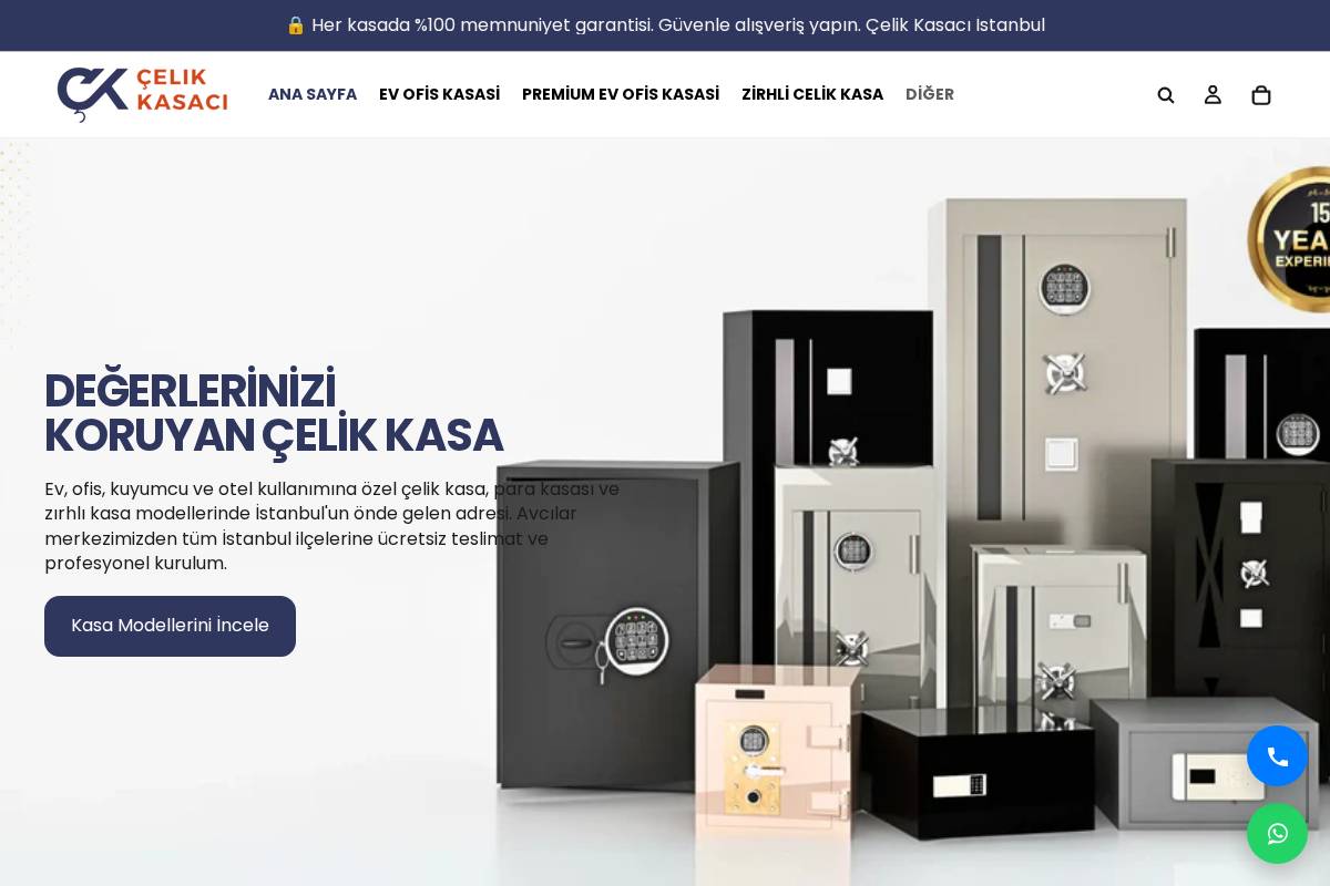 celikkasaci.com homepage screenshot
