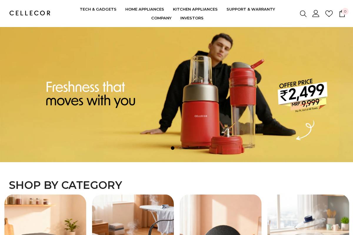 cellecor.com homepage screenshot