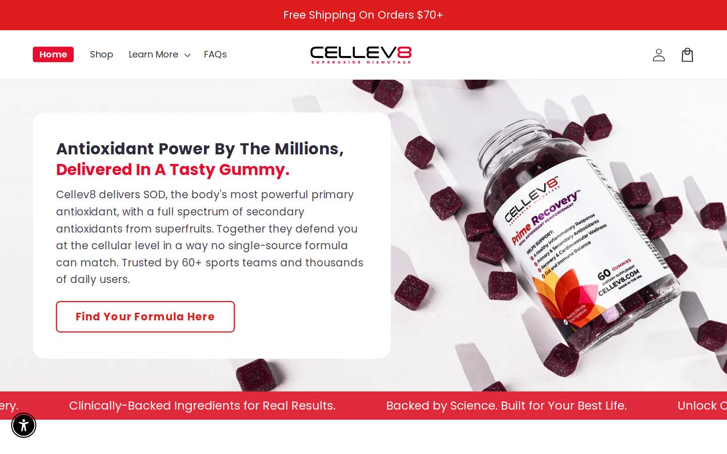 cellev8.com homepage screenshot