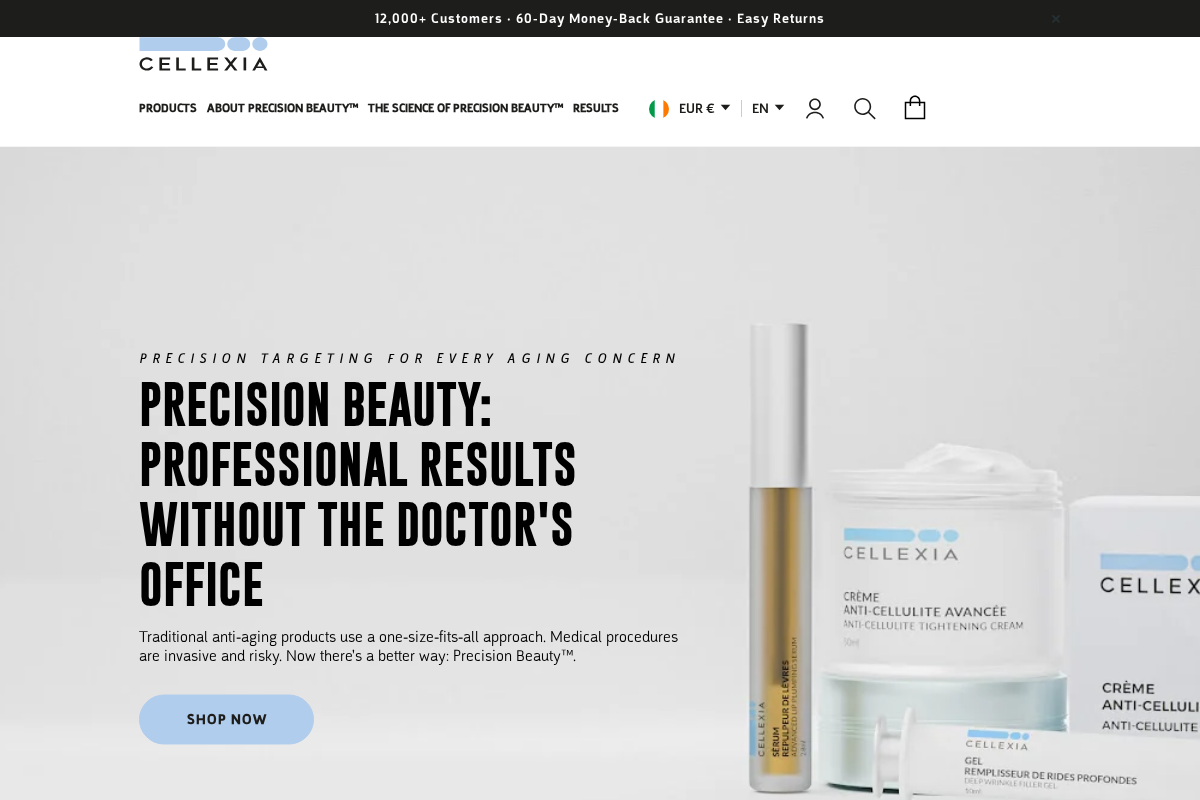 Cellexia homepage screenshot