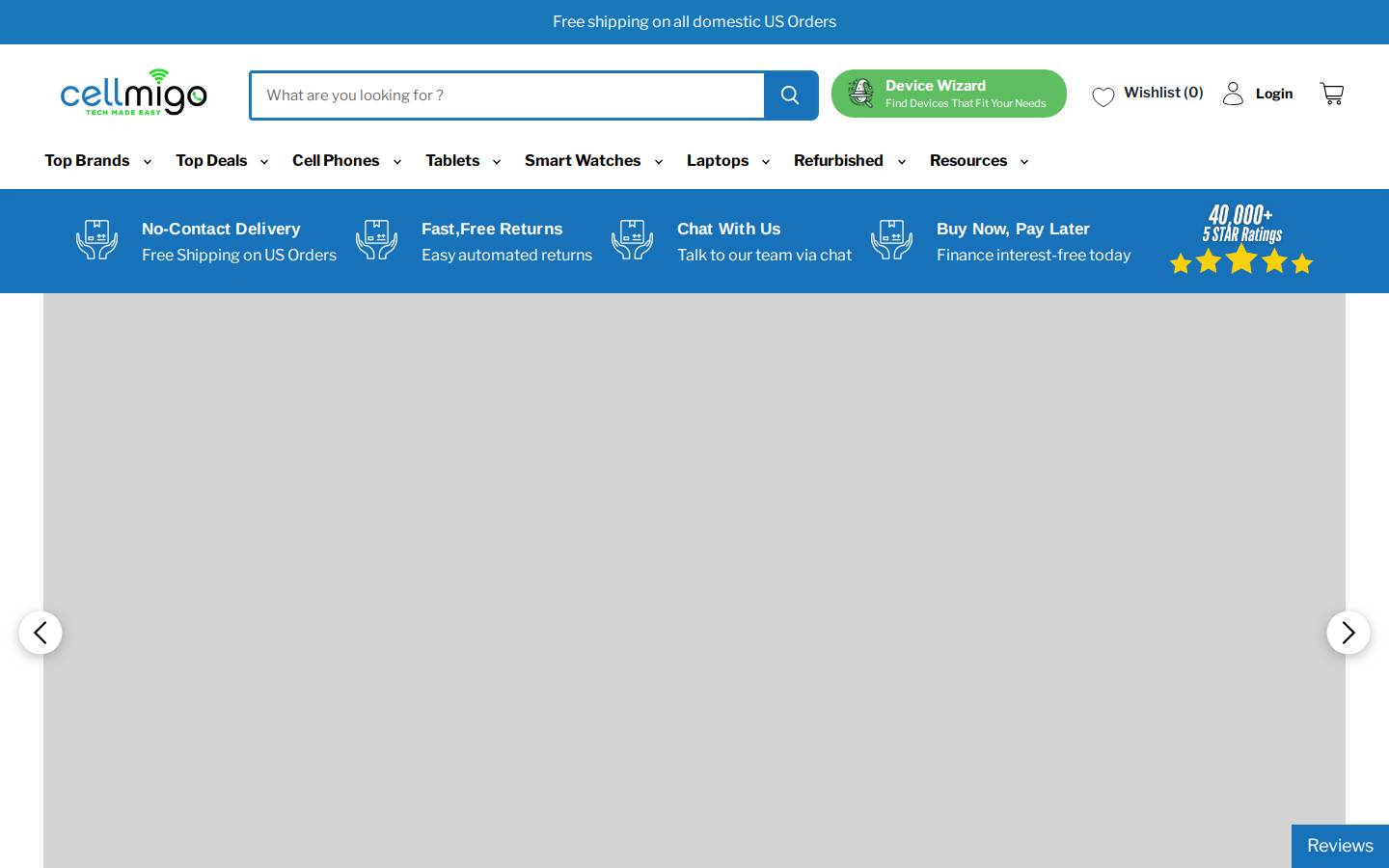 Cellmigo homepage screenshot