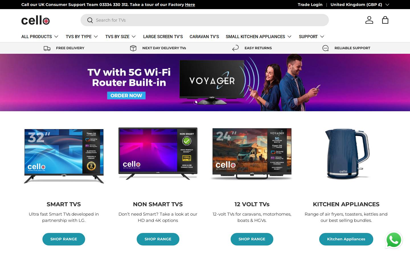 cello.tv homepage screenshot