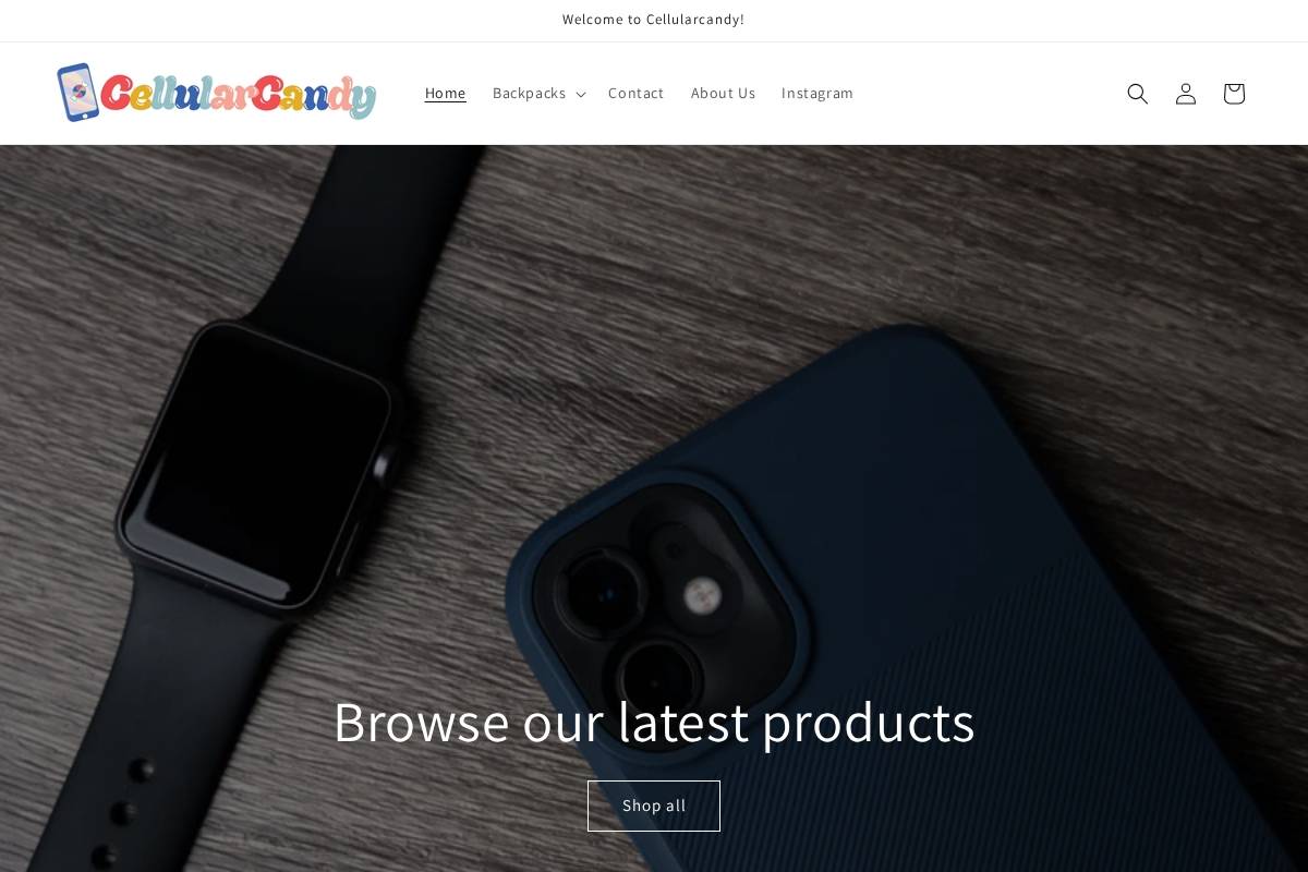 cellularcandy.com homepage screenshot