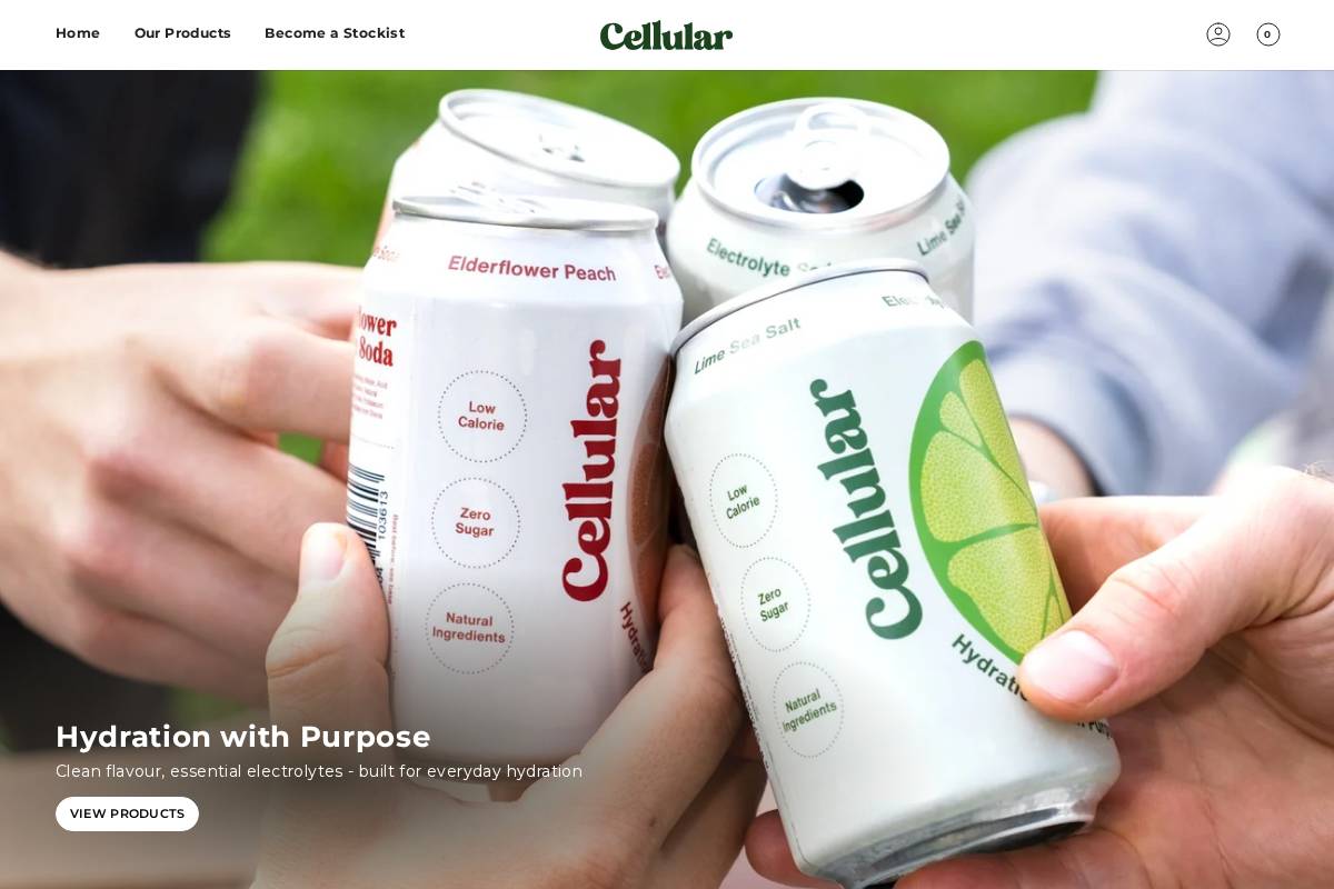 Cellularsoda homepage screenshot