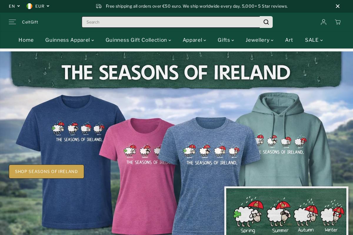 celtgift.com homepage screenshot