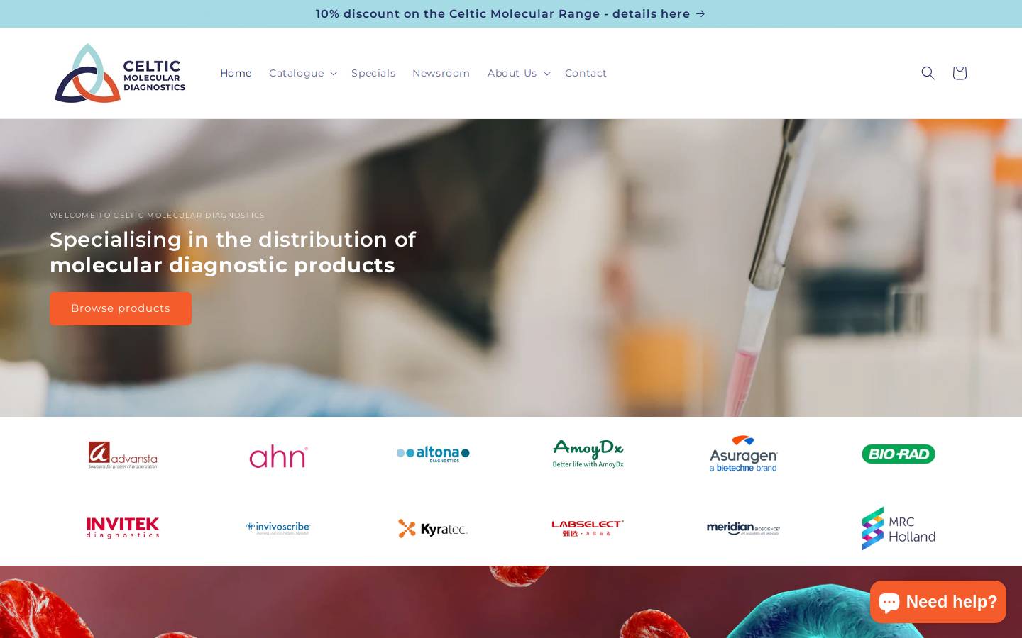 celticdiagnostics.com homepage screenshot