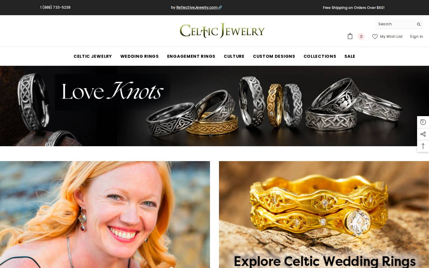 Celticjewelry homepage screenshot