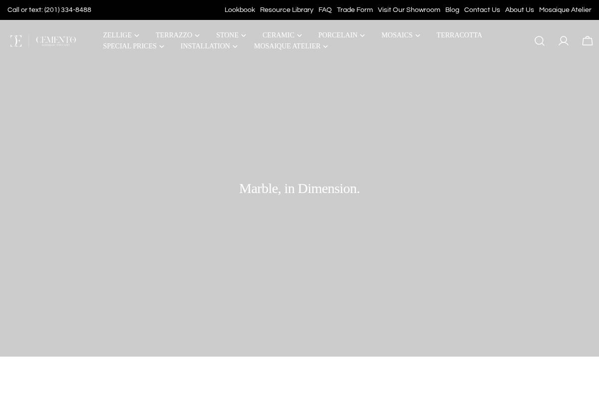 cementocollection.com homepage screenshot