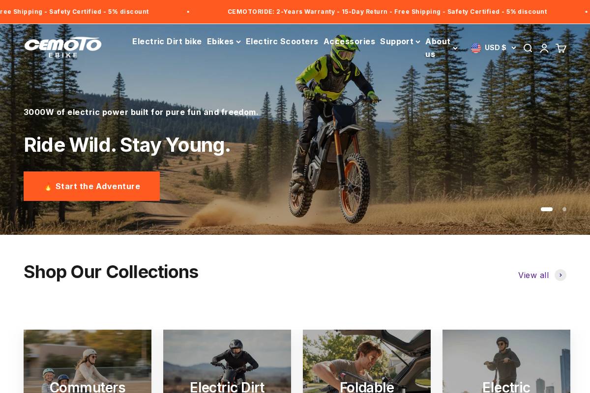 cemotoride.com homepage screenshot