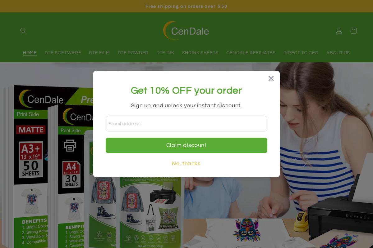 cendale.com homepage screenshot