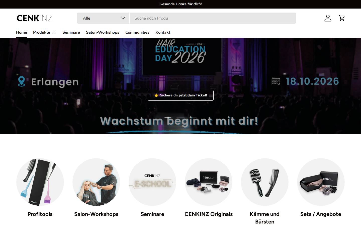 CENKINZ Shop homepage screenshot