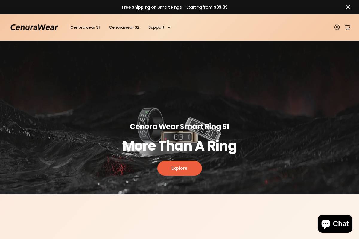 Cenorawear homepage screenshot