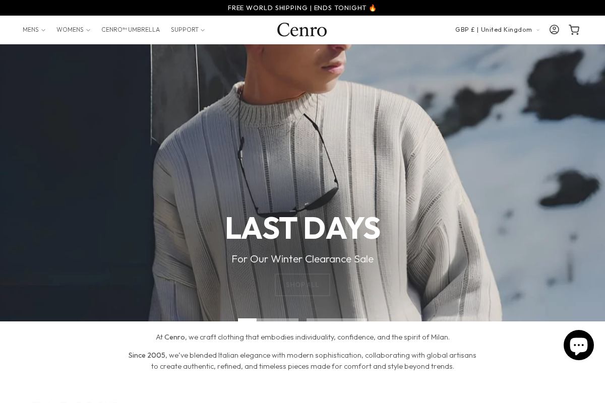Cenroshop homepage screenshot