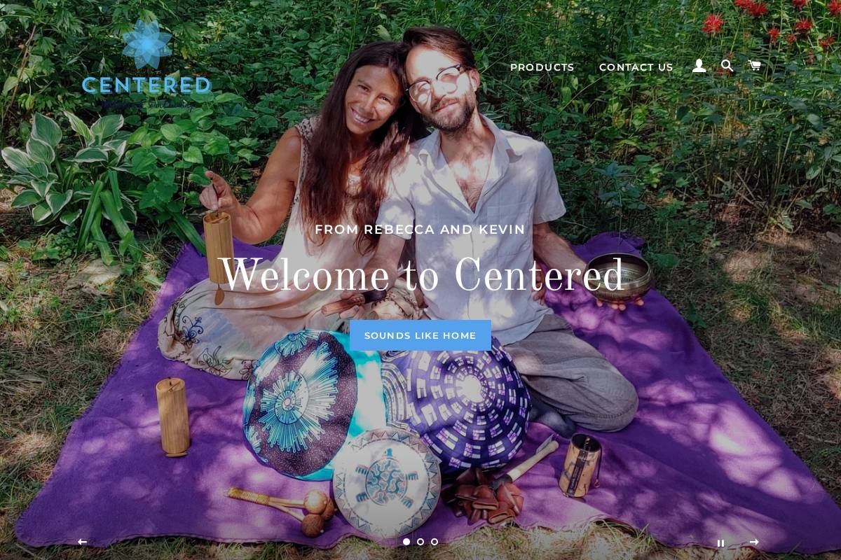 centered.love homepage screenshot