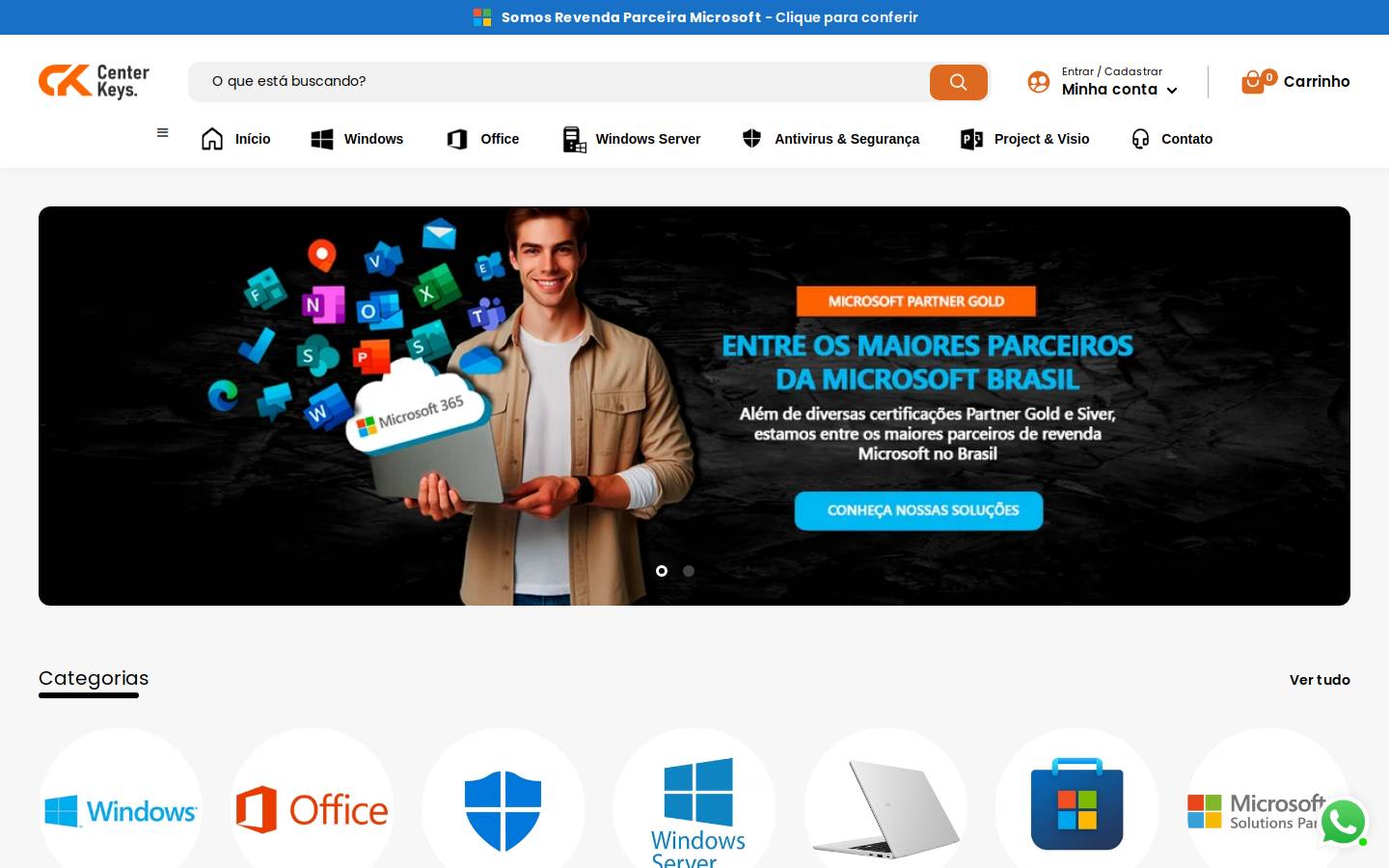centerkeysbr.com homepage screenshot