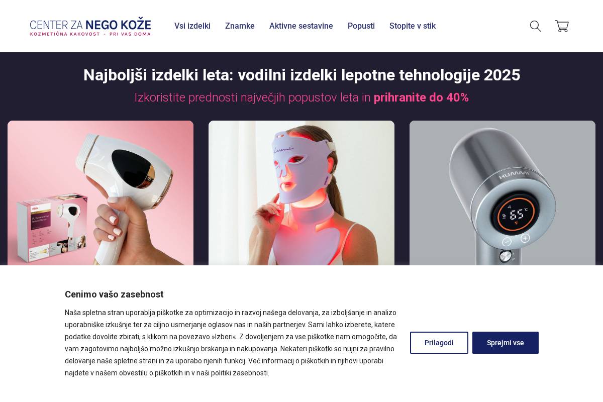 centerzanegokoze.si homepage screenshot
