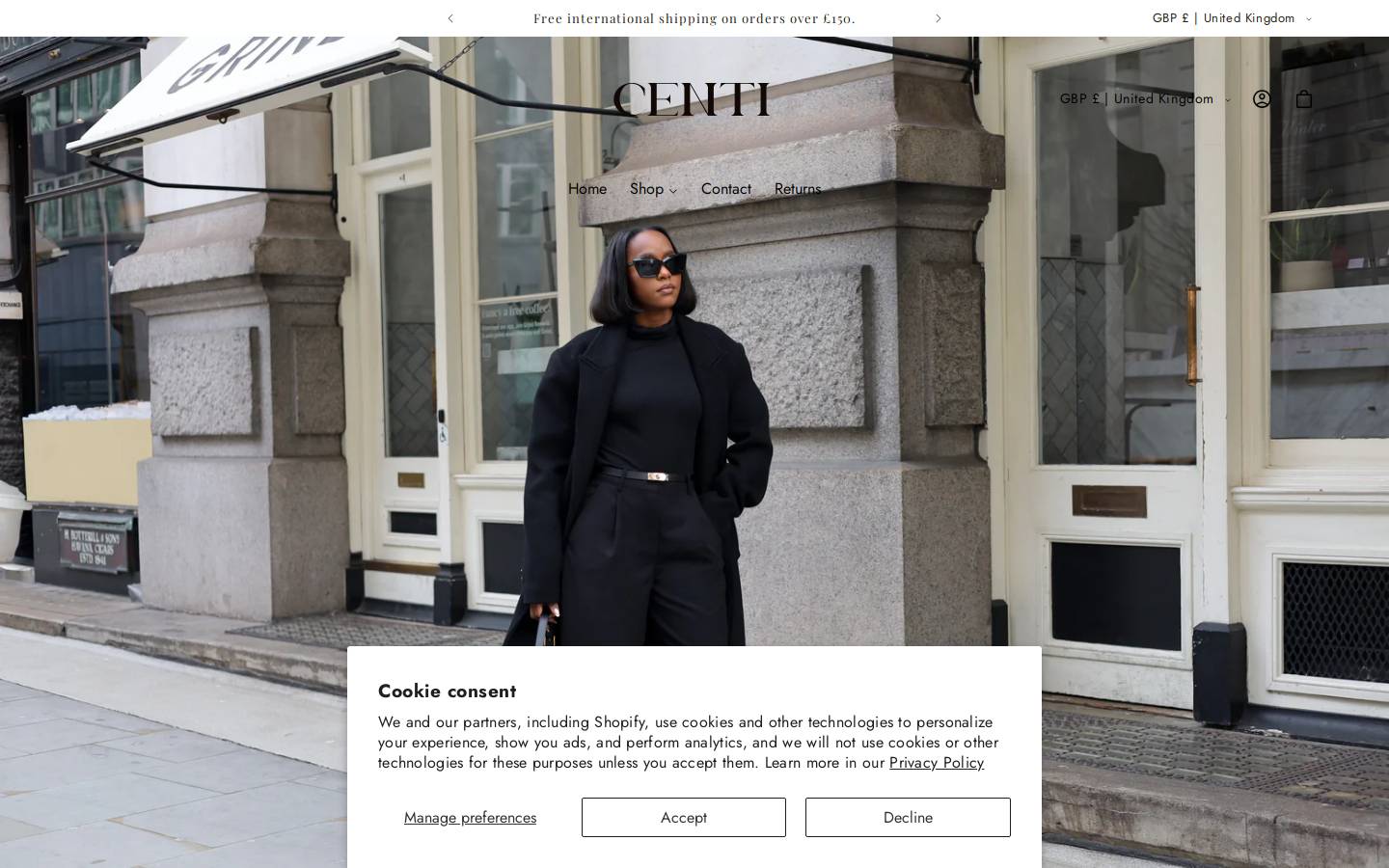centifashion.com homepage screenshot