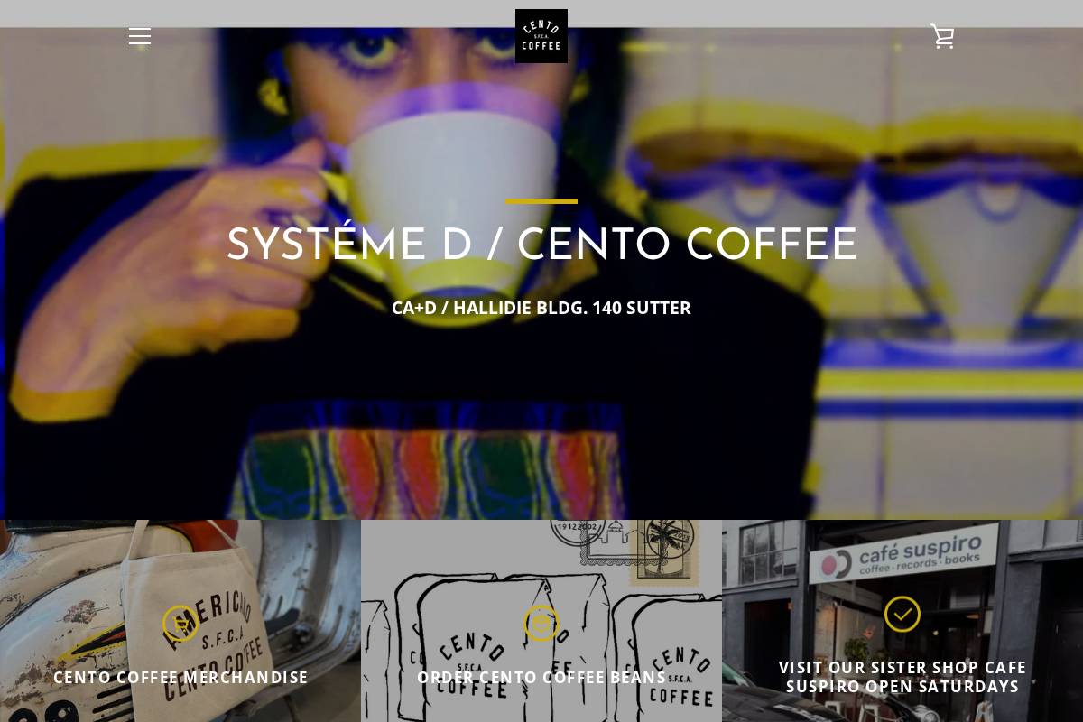 centocoffee.com homepage screenshot