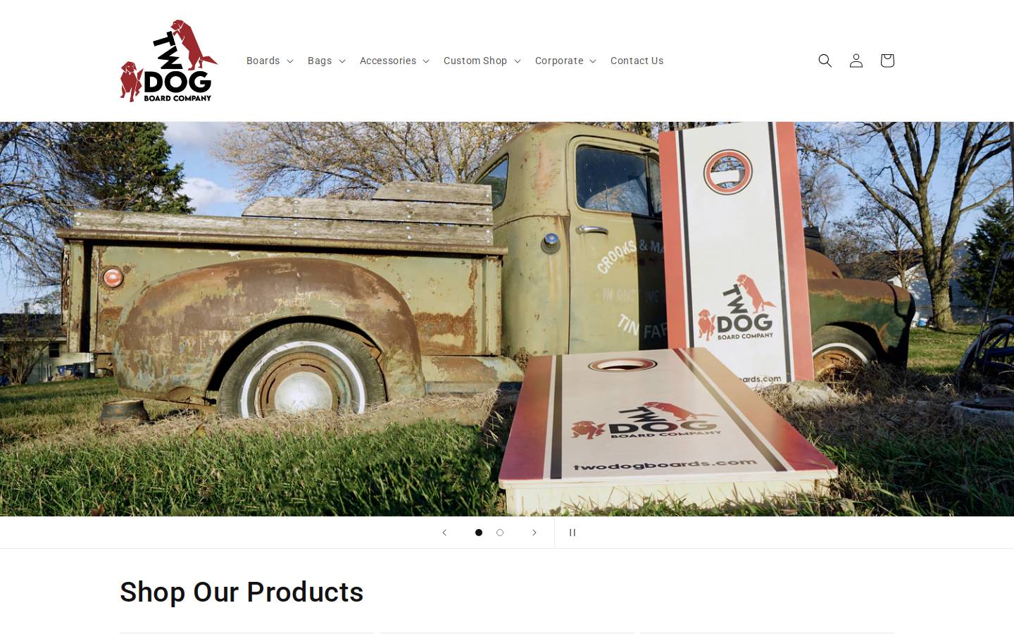 centralcornhole.com homepage screenshot