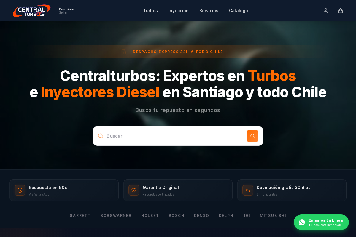 centralturbos.cl homepage screenshot