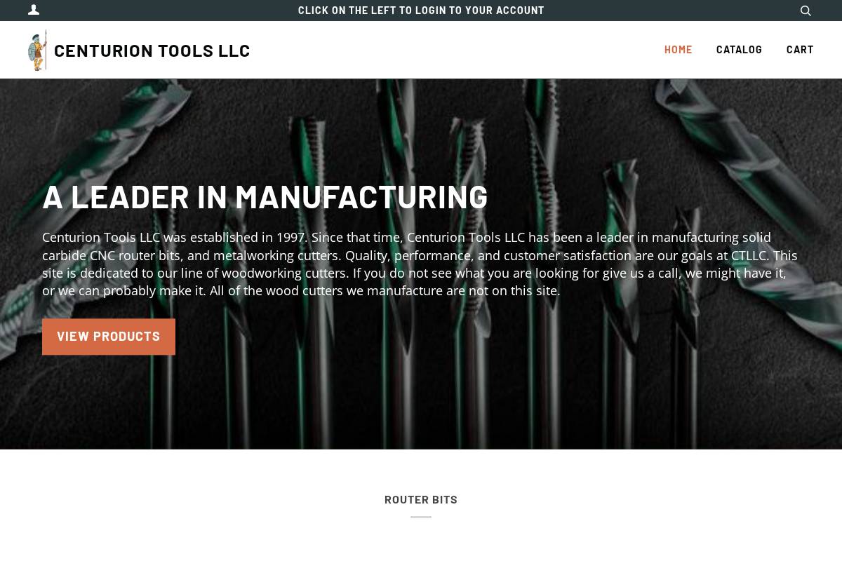 centuriontools.com homepage screenshot