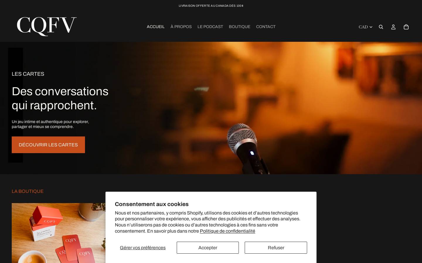 cequefemmeveut.ca homepage screenshot