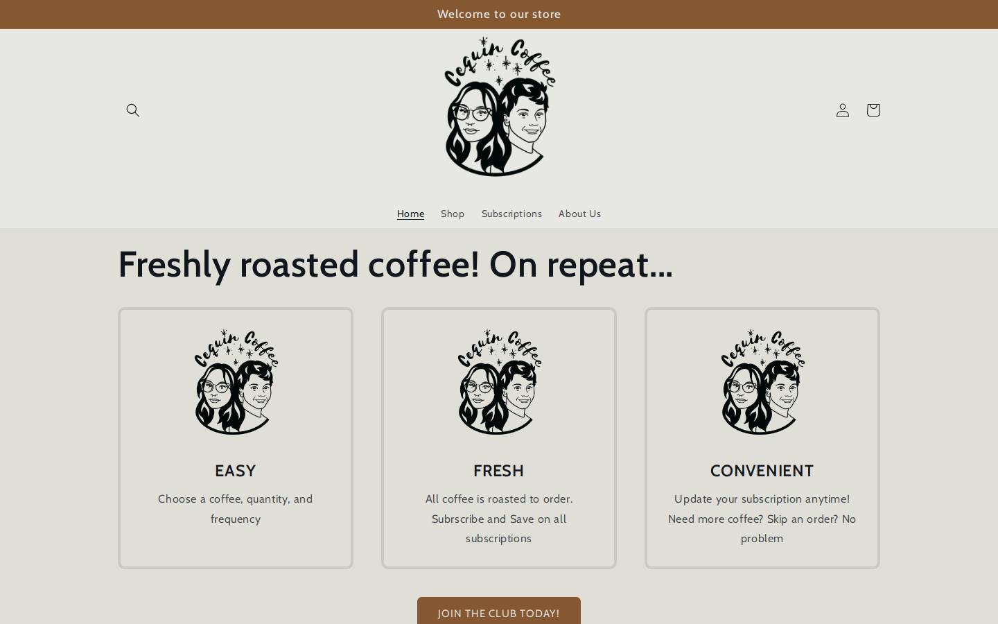 cequincoffee.com homepage screenshot