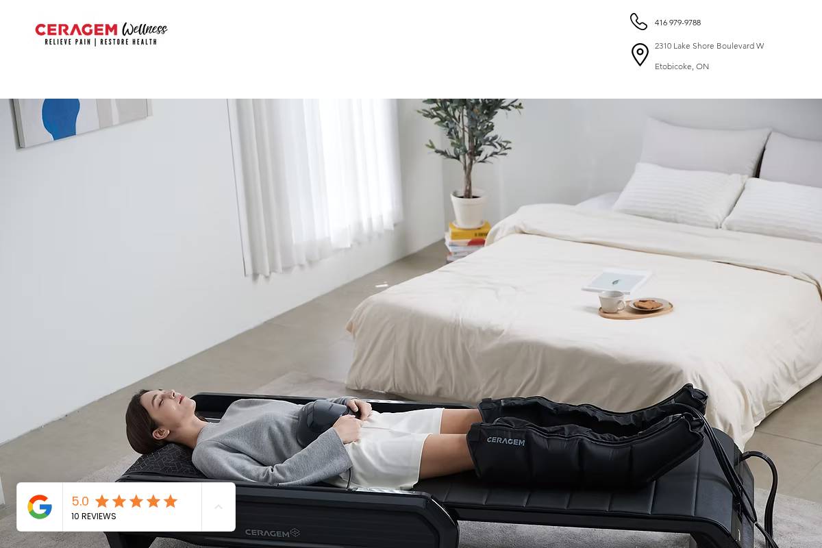 ceragemwellness.com homepage screenshot