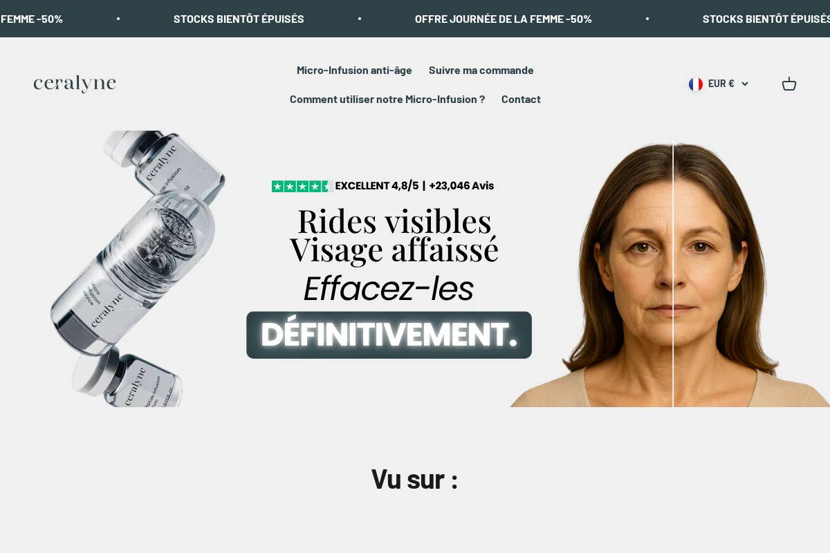 Ceralyne homepage screenshot