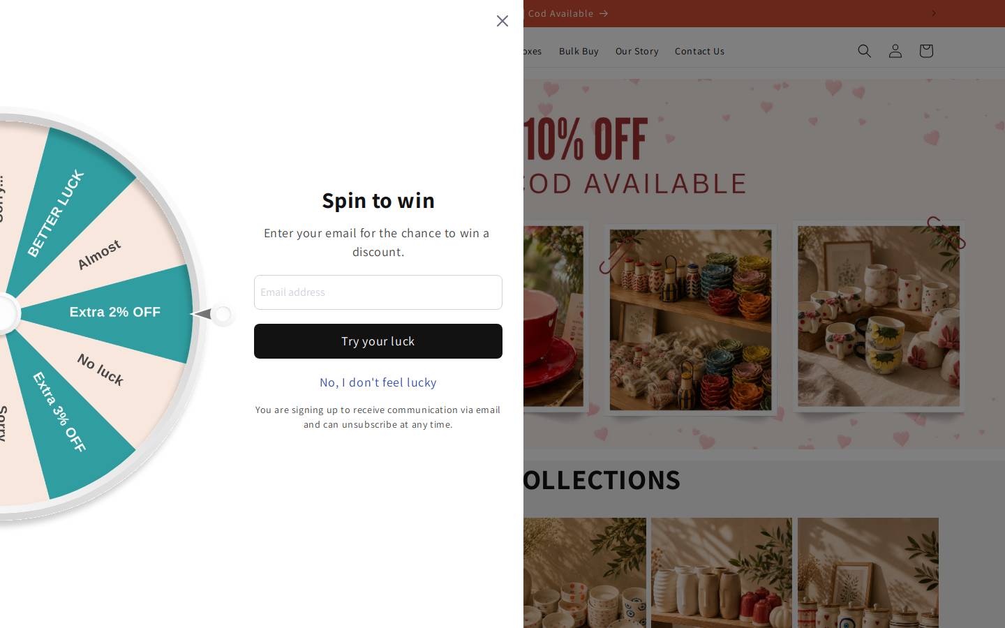 ceramicsandhome.com homepage screenshot