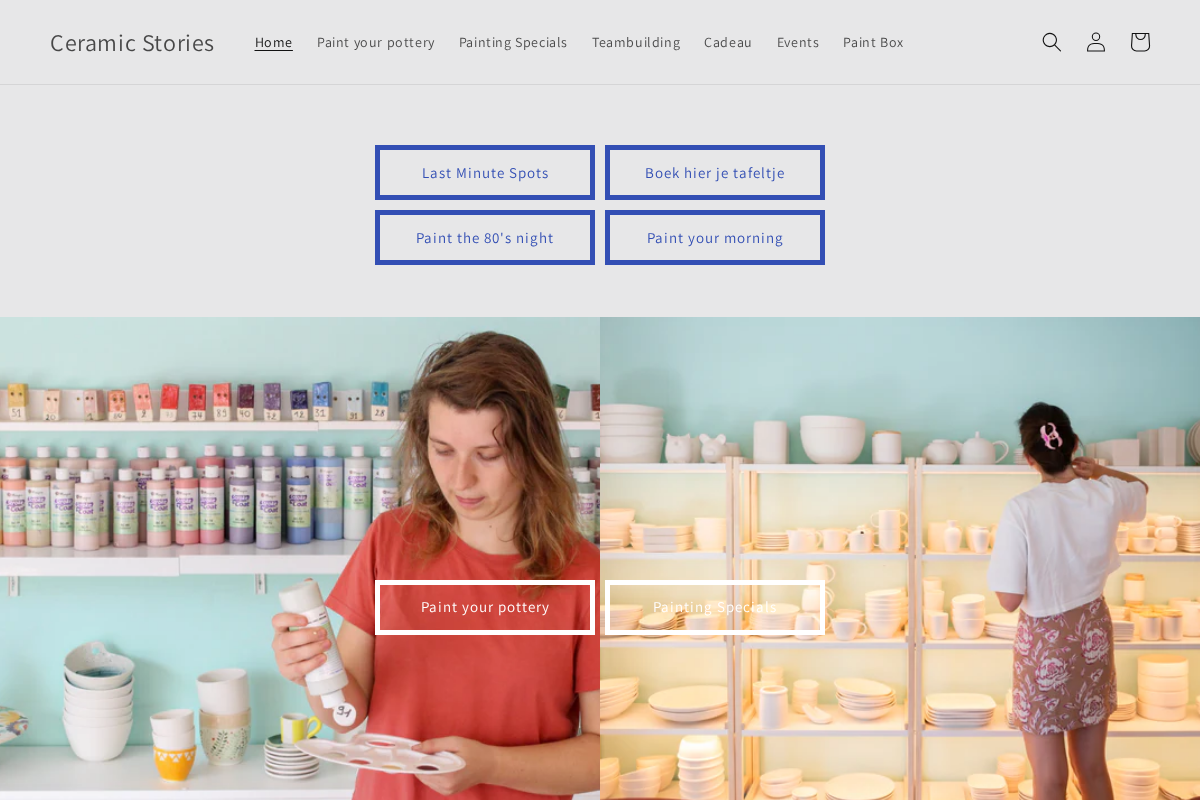 Ceramic Stories homepage screenshot