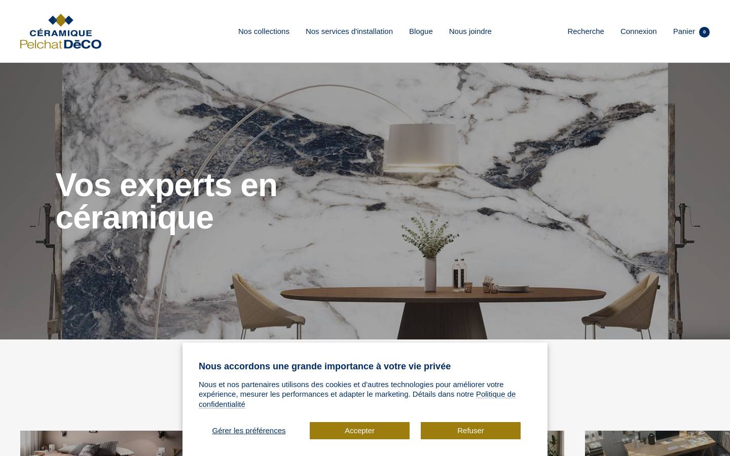 ceramiquepelchat.ca homepage screenshot