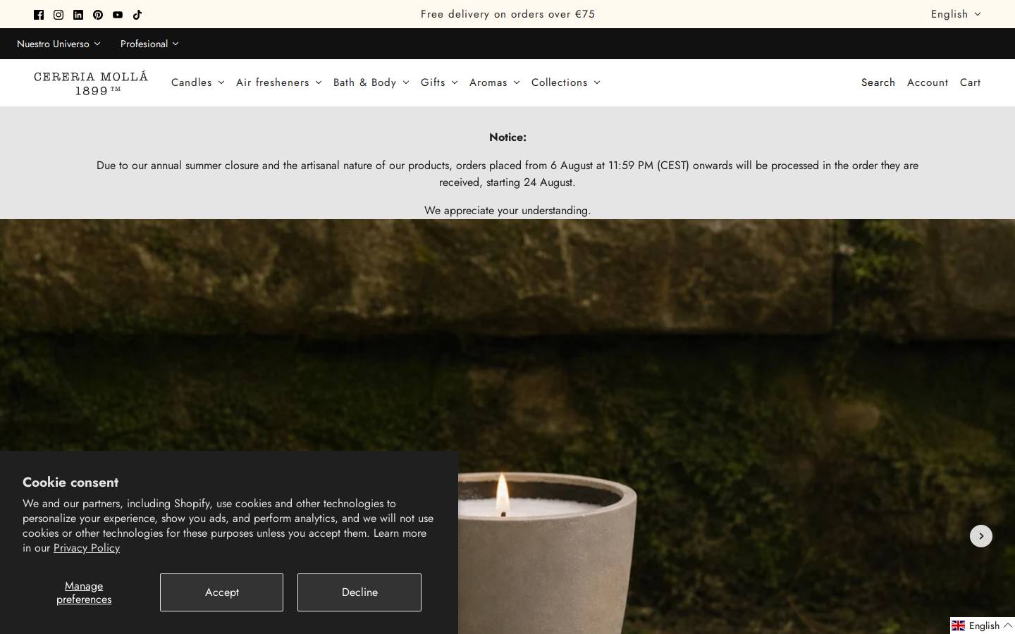 cereriamolla.com homepage screenshot