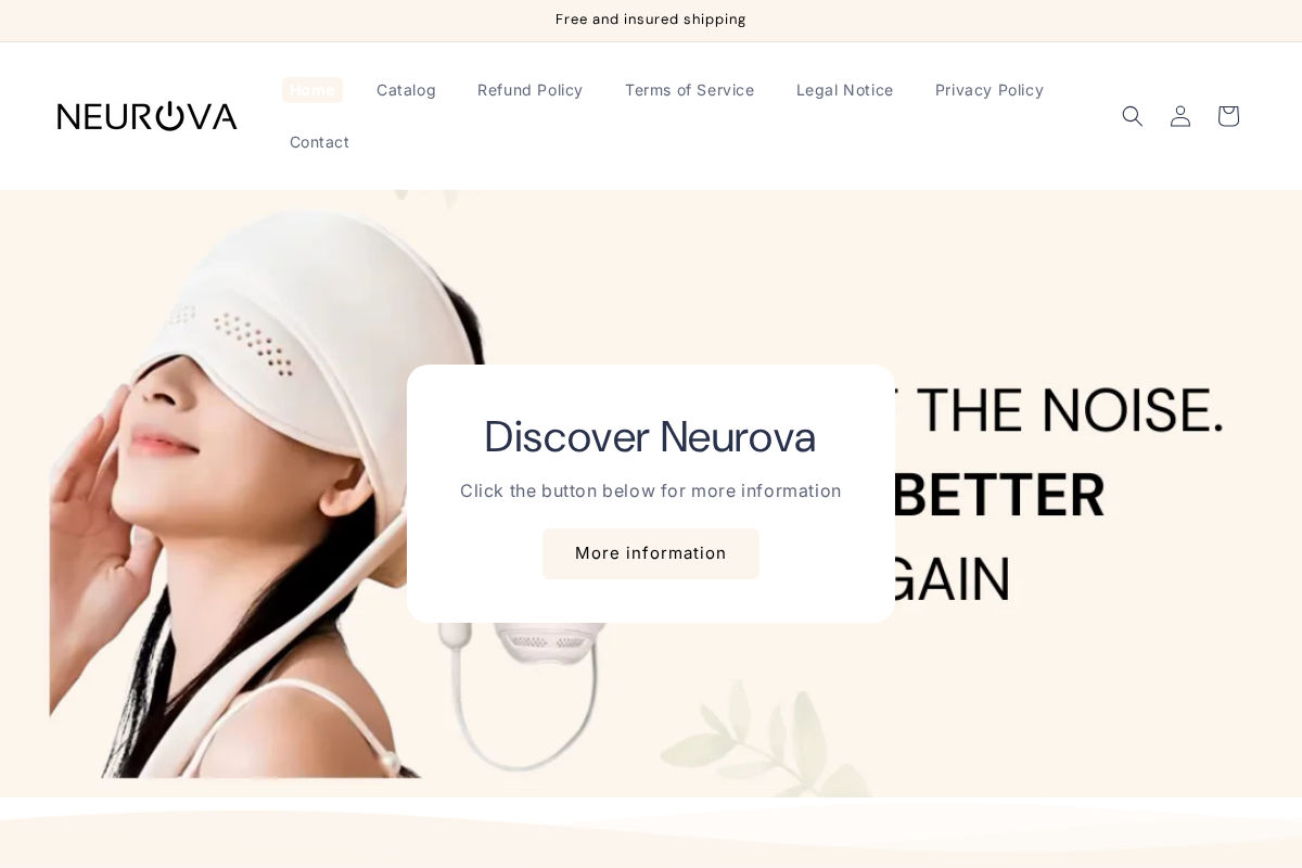 Neurova homepage screenshot