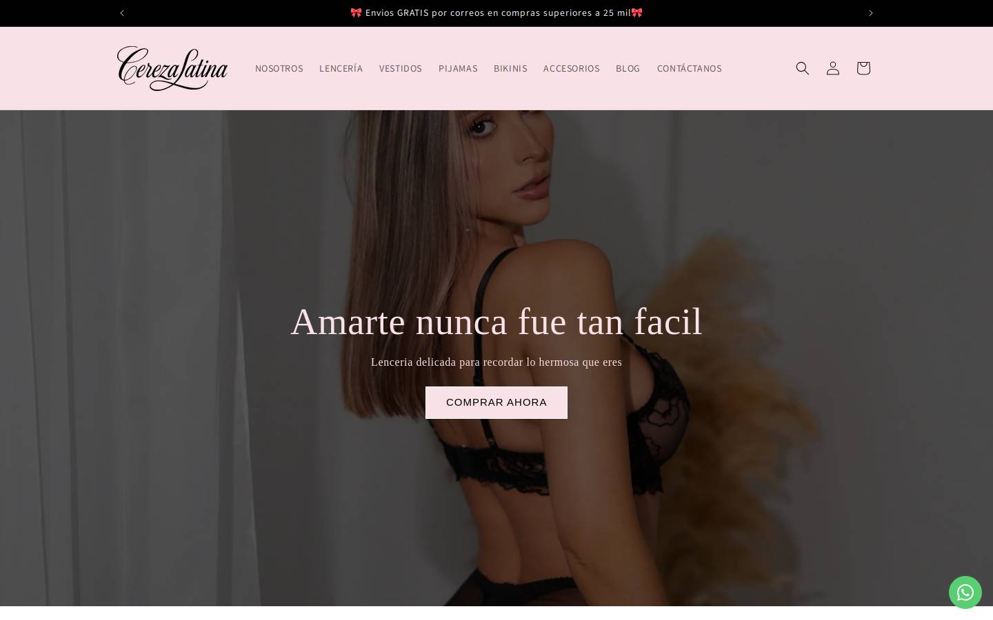 cerezalatina.com homepage screenshot