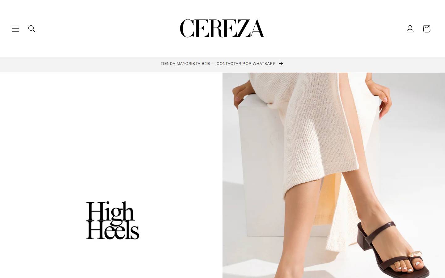 cerezashoes.com homepage screenshot