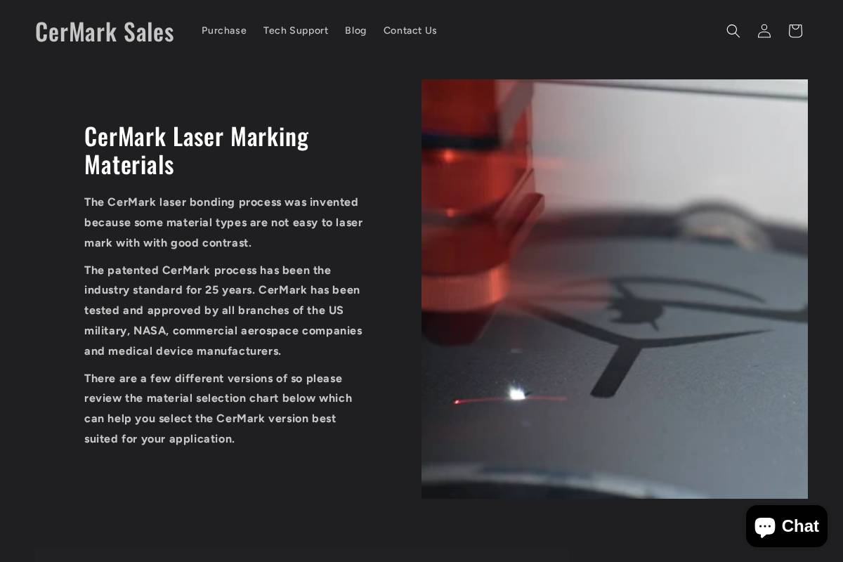 cermarksales.com homepage screenshot