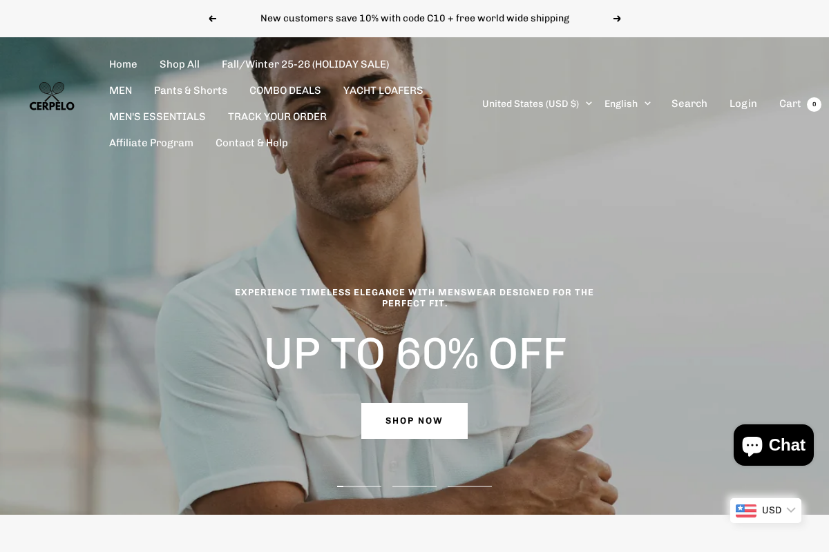 Cerpelo homepage screenshot