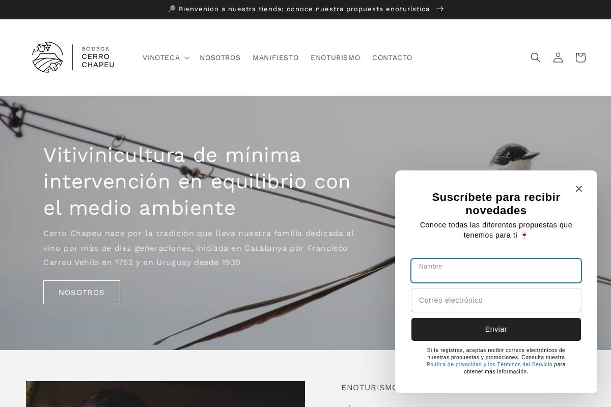 cerrochapeu.com homepage screenshot