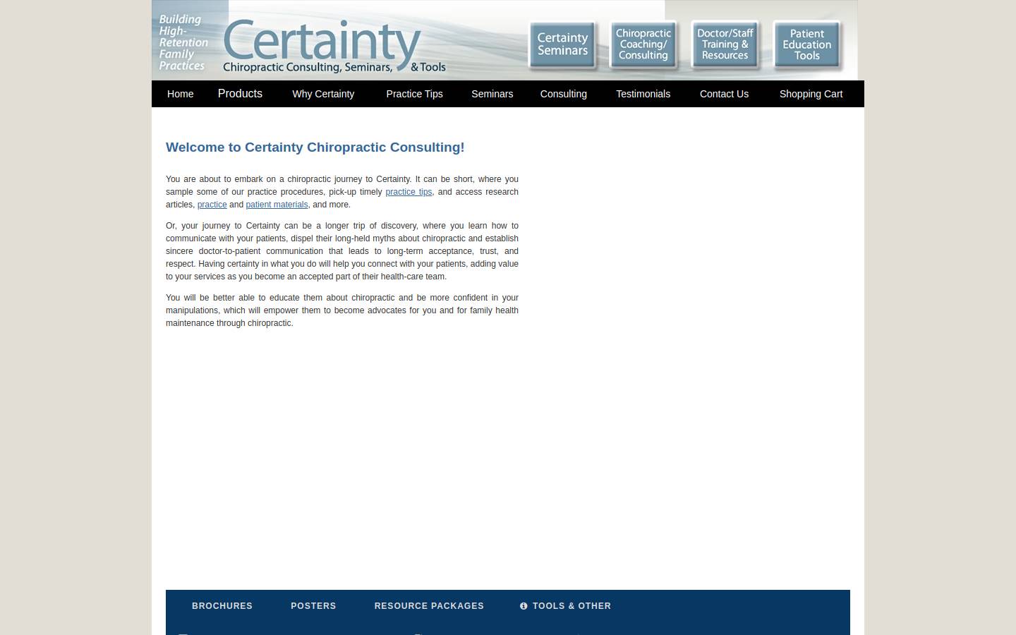 certaintypracticeproducts.com homepage screenshot