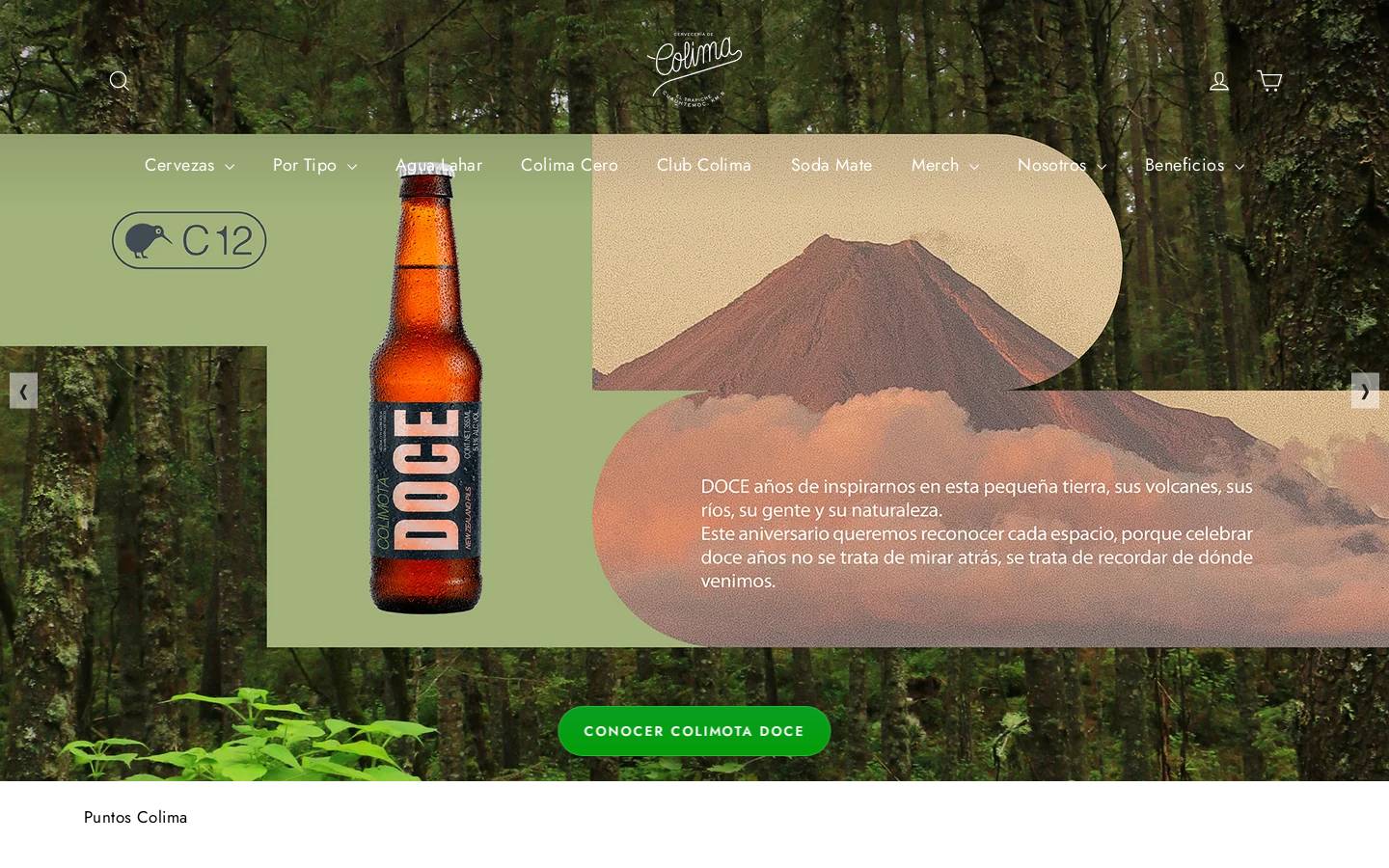 cerveceriadecolima.com homepage screenshot