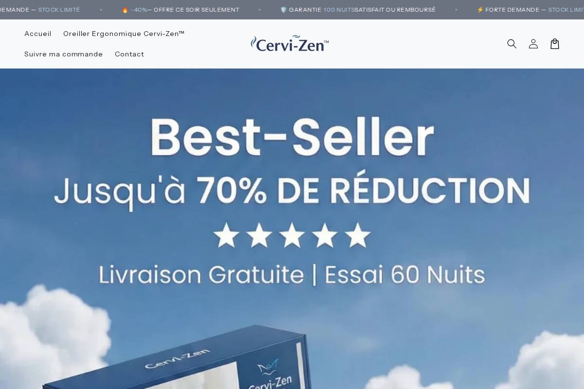 Cervizen Shop homepage screenshot