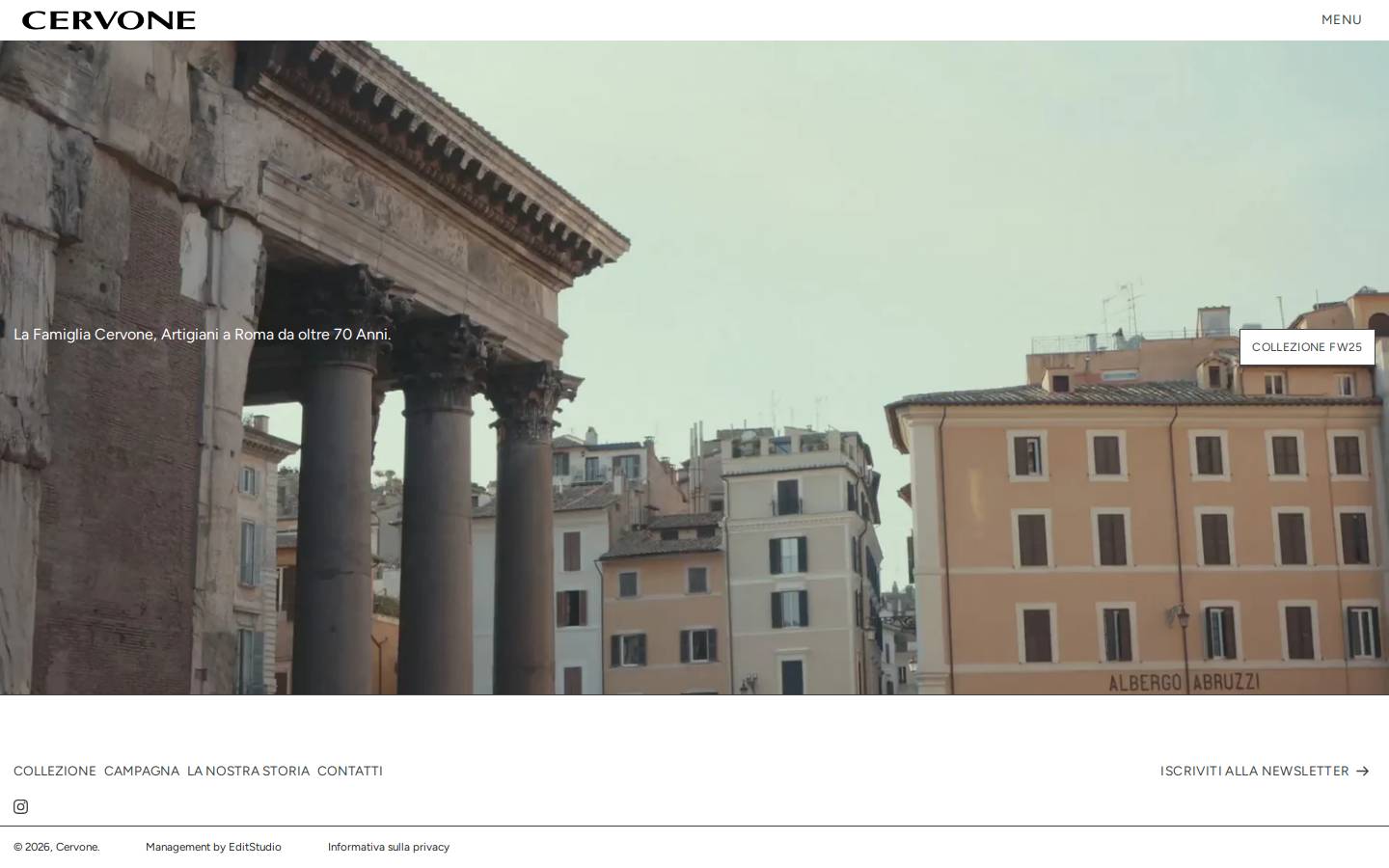 cervonecalzature.com homepage screenshot