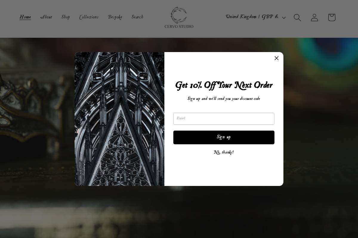 Cervostudio homepage screenshot