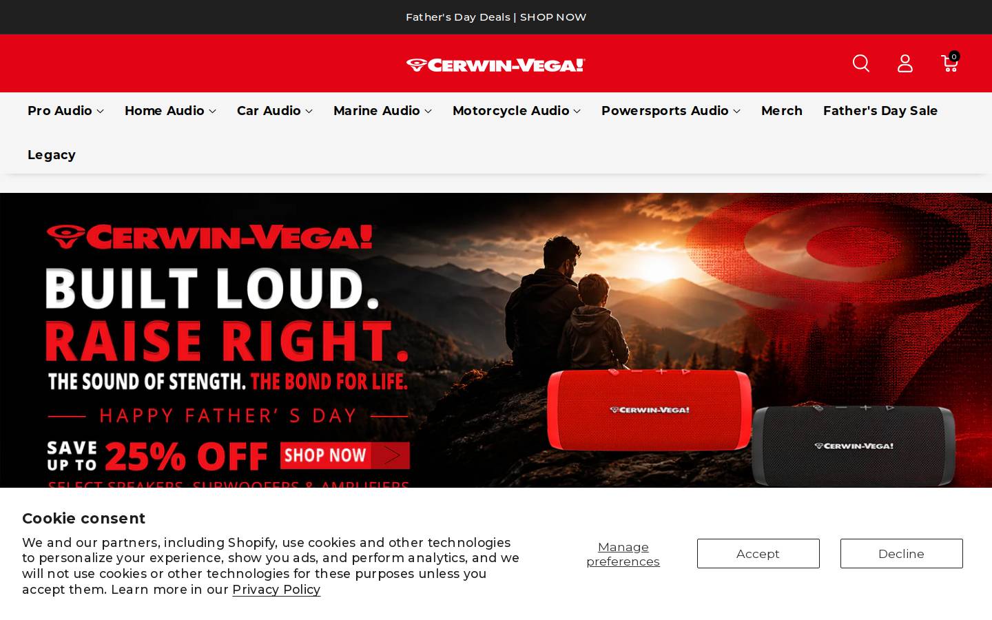 cerwinvega.com homepage screenshot