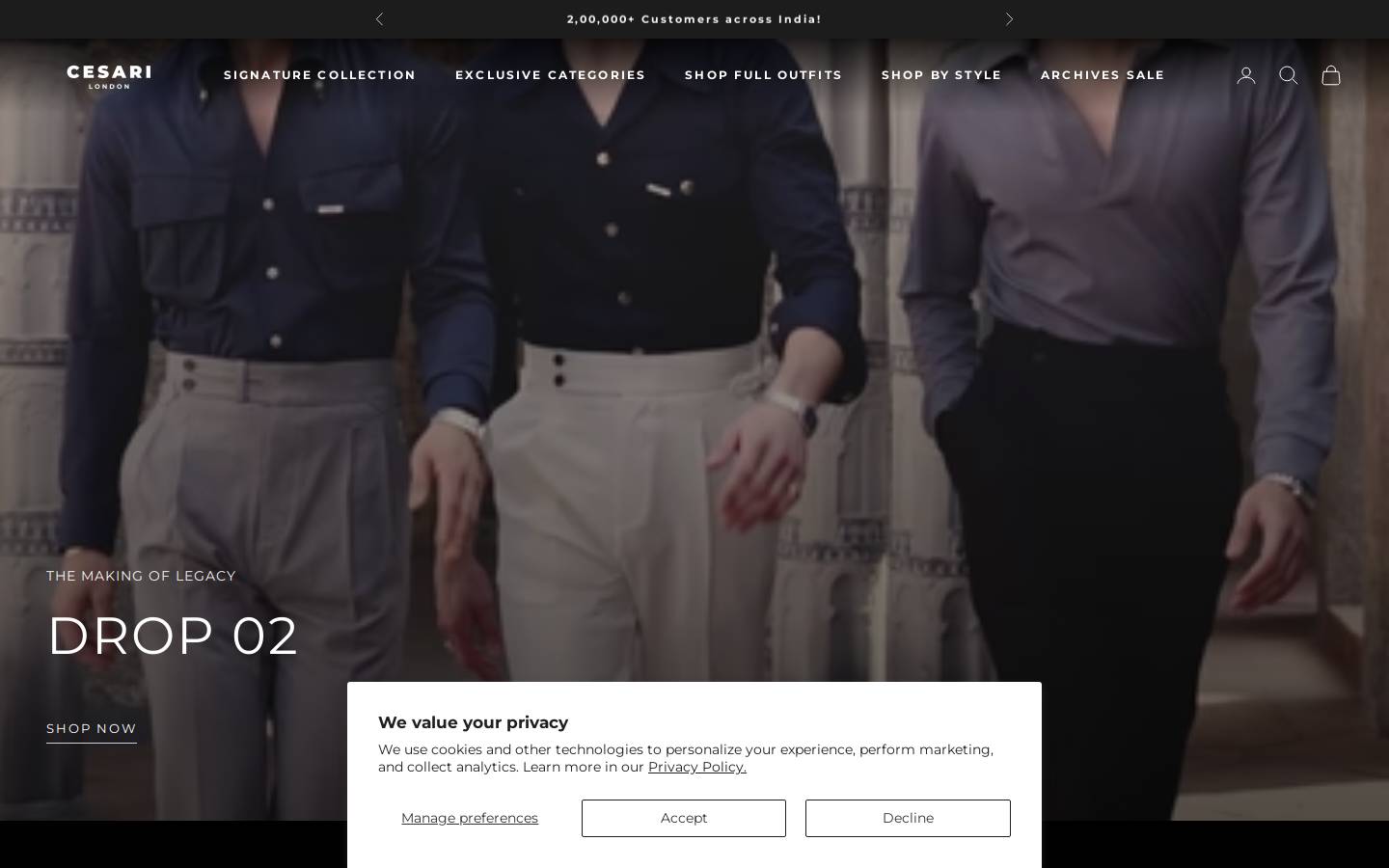 cesarilondon.com homepage screenshot