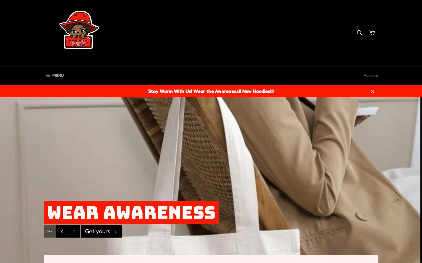 cezzieschews.com homepage screenshot