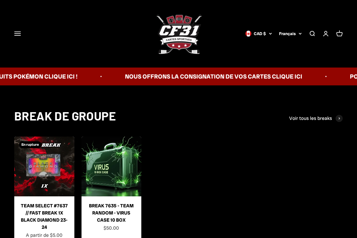 CF31 homepage screenshot