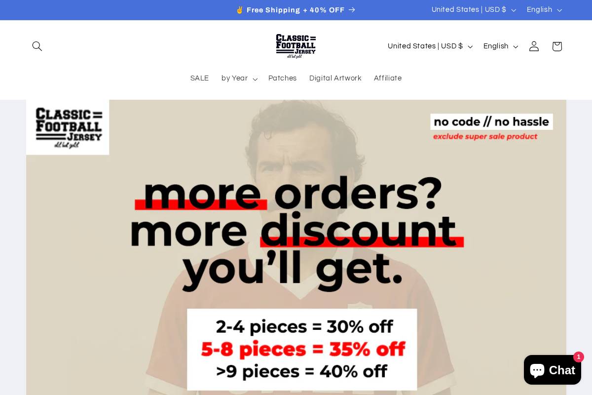 cfjersey.com homepage screenshot